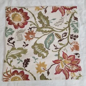 Pottery Barn Annabelle Vine Embroidered Floral Euro Sham Pillow Cover 24x24